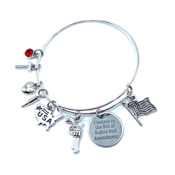 2nd Amendment Charm Bracelet Bill Of Rights USA - Picture 5 of 6